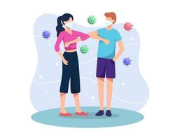 Elbow greeting concept illustration vector