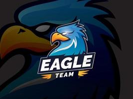 Eagle esports mascot logo design vector