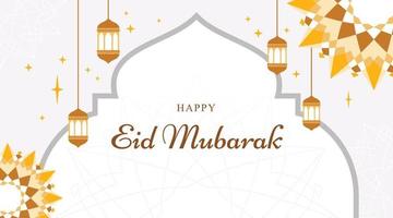 diseño vectorial eid mubarak vector