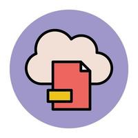 Cloud Document Concepts vector