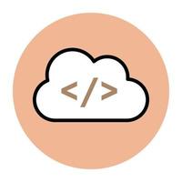 Cloud Coding Concepts vector