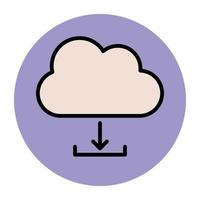 Cloud Download Concepts vector
