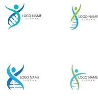 vector de plantilla de diseño de icono de logotipo genético de adn