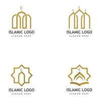 plantilla de diseño de ilustración de icono de vector de mezquita