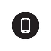 teléfono celular, vector de icono de teléfono inteligente en botón circular