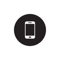 Cellphone, Smartphone Icon Vector in Circle Button
