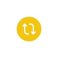 Repost, Share Post Icon Vector in Circle Button