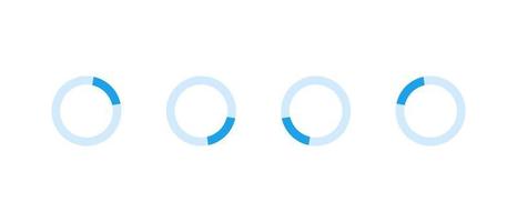 Circle Loading Icon Vector in Flat Design