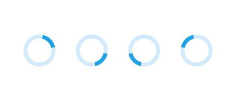 Circle Loading Icon Vector in Flat Design