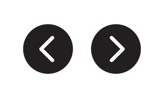gire el vector de icono de flecha derecha e izquierda. símbolo de signo anterior y siguiente