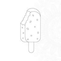 Ice Cram Coloring page for kids vector