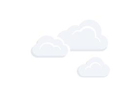 cartoon cloud vector on white background