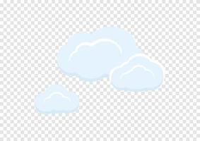 cartoon cloud vector on transparency background