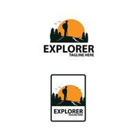 explorer mountain illustration vector