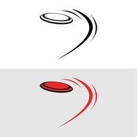 icono plano de vector de disco volador. ilustración aislada del emoji del golf del frisbee