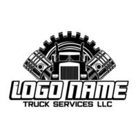 vector de emblema de insignia de logotipo de empresa de camiones aislado. vector de conjunto de plantillas de logotipo listo para usar aislado