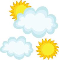 Cloud and Sun on a Sunny Day vector