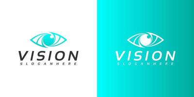 vector de diseño de logotipo de visión ocular