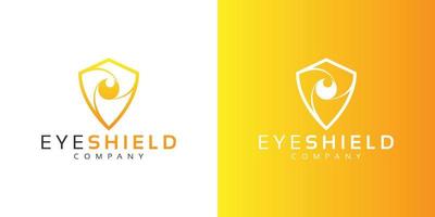 eye and shield logo design vector