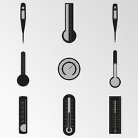 Vector illustration on the theme thermometer, and temperature measurement