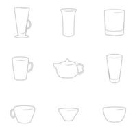 Utensils for tea and coffee vector