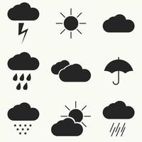 Vector illustrations on the theme weather