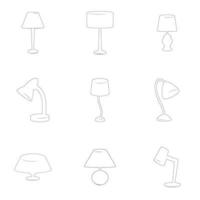 Simple vector icon Table lamps