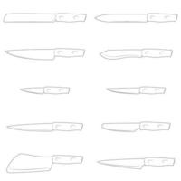 cuchillos de cocina de icono de vector simple