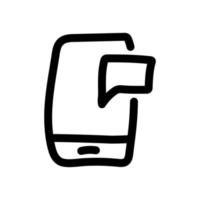 icono de vector simple de teléfono móvil