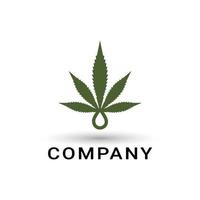vector de logotipo de hoja de cannabis