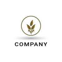 Wheat Grain Shield logo template vector