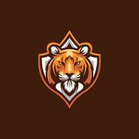 logotipo de mascota de cabeza de tigre vector