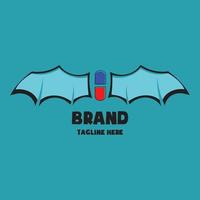 Bat Capsule Logo vector