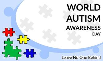 telón de fondo del día mundial de concientización sobre el autismo. vector
