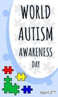 World autism awareness day poster vector