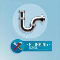 Vector illustration of Plumbing Service design