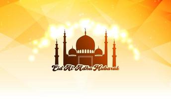 Illustration of Eid al Adha celebration with mosque vector