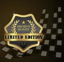 Vector illustration of Premium quality golden badge