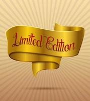 Vector illustration of Golden banner limited edition