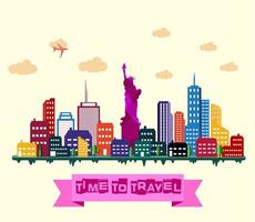 New York city skyline vector