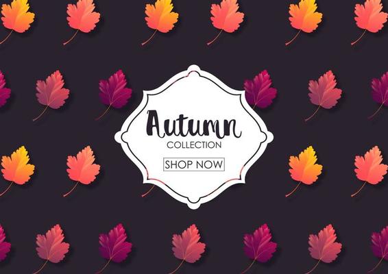 Autumn leaves sale banner