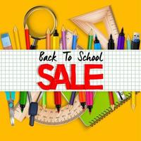 Back to school sale vector