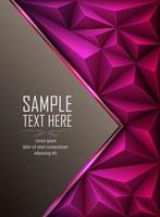 Vector illustration of Purple abstract polygonal background with blank space
