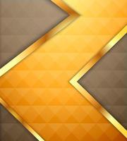 Yellow triangle arrow background with polygon vector