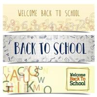 Back to school banner set vector