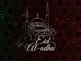 ilustración vectorial de fondo de eid al adha mubarak vector