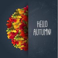 Vector illustration of Autumn background with maple leaves