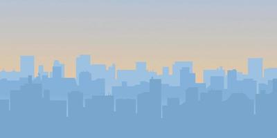 City silhouette background. Abstract skyline of city buildings with blue sky. Vector illustration