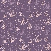 Seamless pattern with abstract delicate pink flowers vector