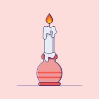 Candle Illustration in Flat Design vector